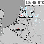 Radarbeelden van Nederland 17:15 UTC