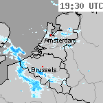 Radarbeelden van Nederland 21:00 UTC