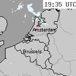 Radarbeelden van Nederland 21:05 UTC