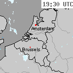 Radarbeelden van Nederland 21:00 UTC