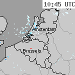 Radarbeelden van Nederland 12:15 UTC
