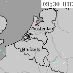 Radarbeelden van Nederland 11:00 UTC