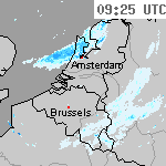 Radarbeelden van Nederland 10:55 UTC