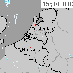 Radarbeelden van Nederland 16:40 UTC