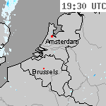 Radarbeelden van Nederland 21:00 UTC