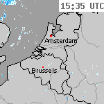 Radarbeelden van Nederland 17:05 UTC