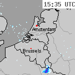 Radarbeelden van Nederland 17:05 UTC