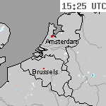 Radarbeelden van Nederland 16:55 UTC
