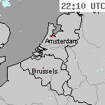 Radarbeelden van Nederland 23:40 UTC
