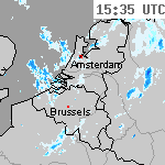 Radarbeelden van Nederland 17:05 UTC