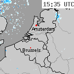 Radarbeelden van Nederland 17:05 UTC