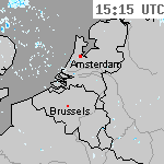 Radarbeelden van Nederland 16:45 UTC