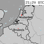 Radarbeelden van Nederland 22:50 UTC